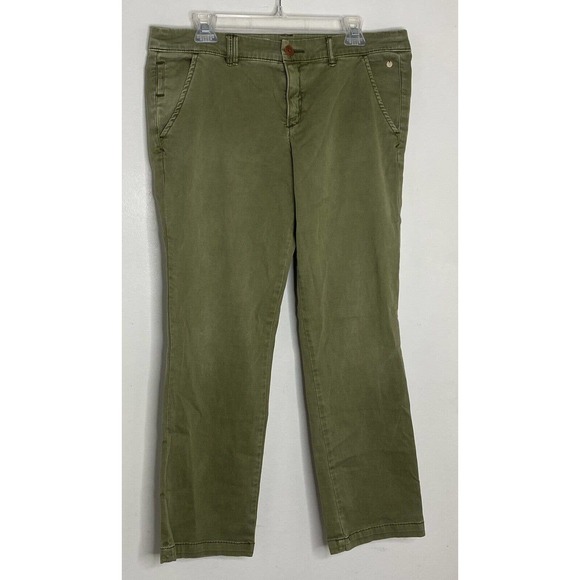 Pilcro And The Letterpress Hyphen Olive Green Chino Casual Pant 31 Anthropologie - Picture 2 of 5